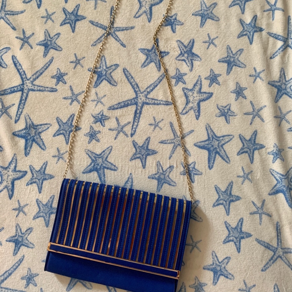 !3 for $25! Cobalt Blue Crossbody Bag/Clutch - Picture 6 of 7